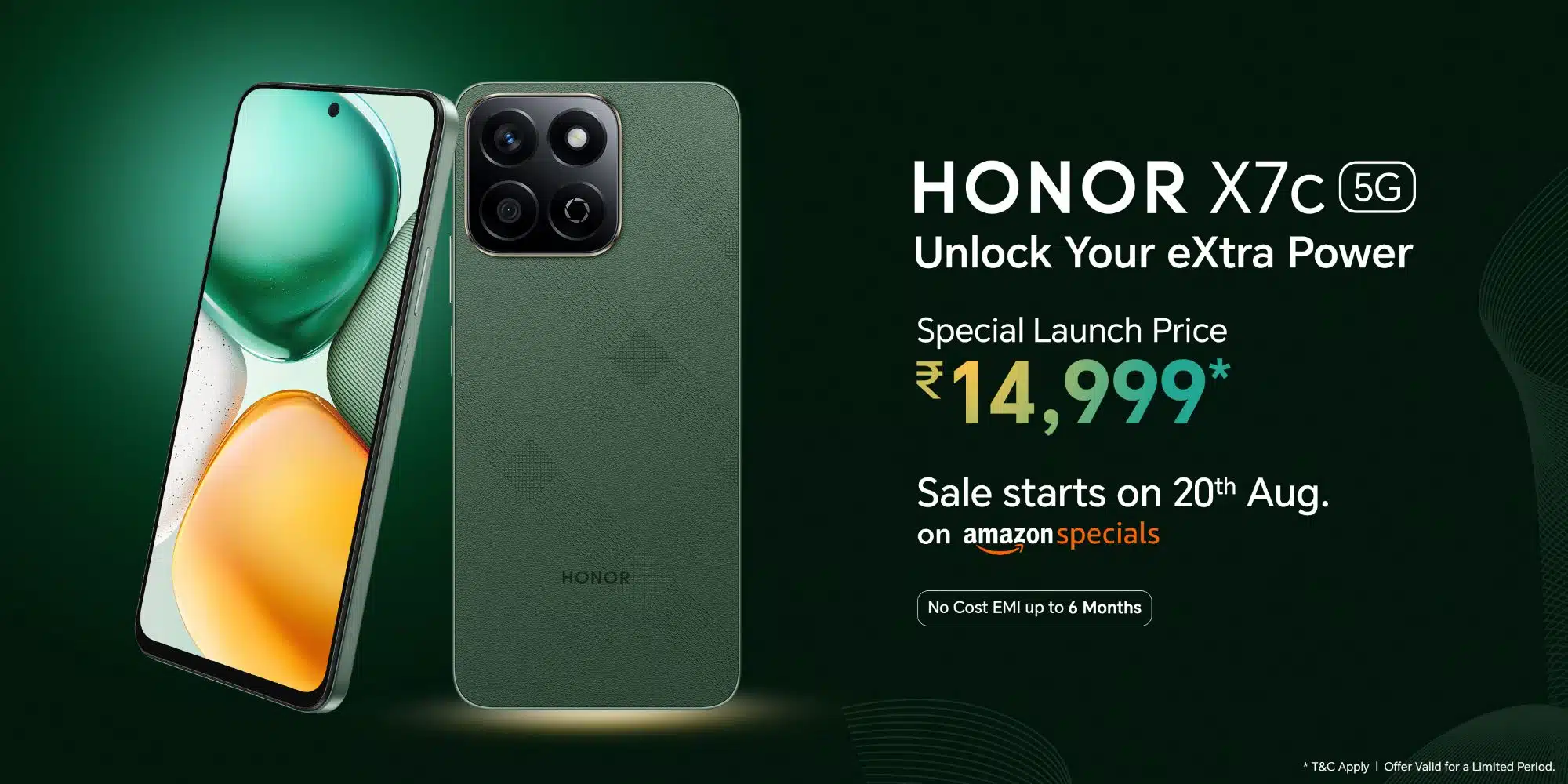 HONOR Launches X7c 5G in India, Available from August 20