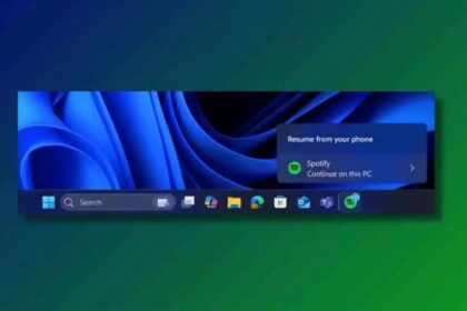 Microsoft Tests Android App Resume on Windows 11 with Spotify