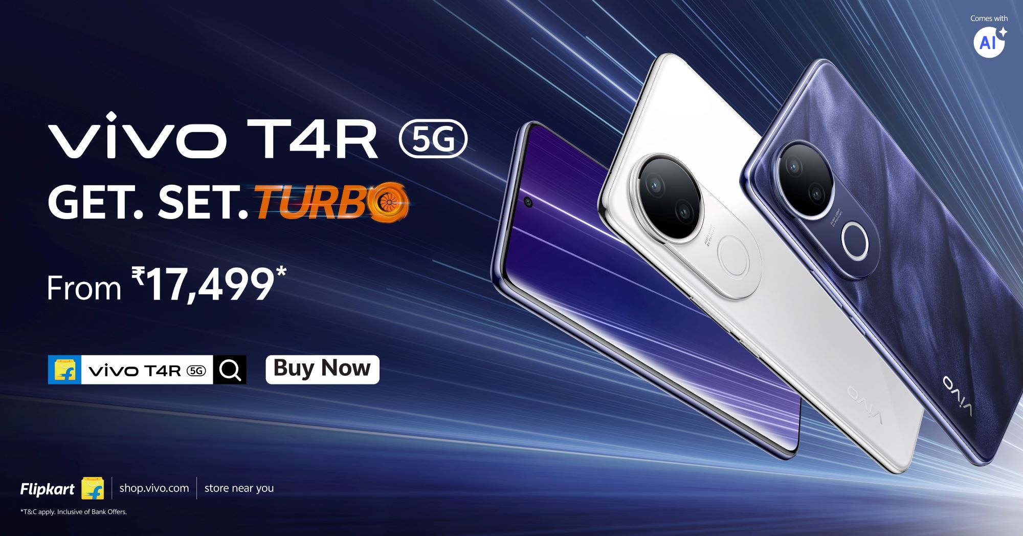 vivo T4R 5G with Quad-Curved Display and IP69 Rating Launches in India