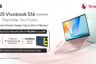 ASUS Launches Vivobook S16 AI Laptop with Snapdragon X Processor in India