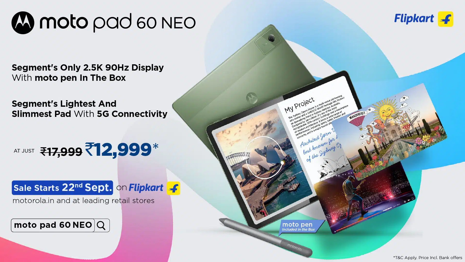 Motorola launches moto pad 60 NEO in India for INR 12,999