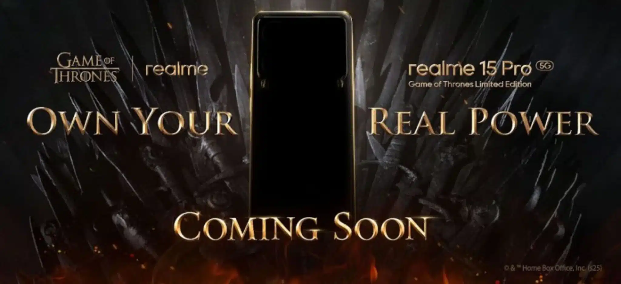 Realme Teases Game of Thrones Limited Edition for Upcoming 15 Pro Smartphone