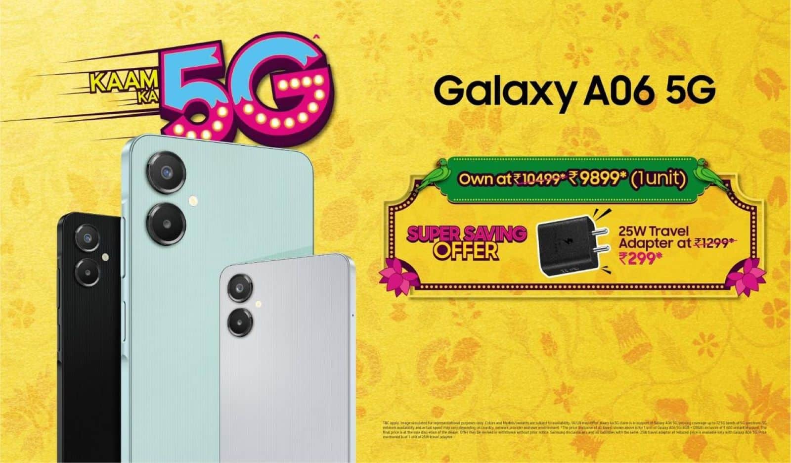 Samsung Galaxy A06 5G Price in India Drops to INR 9,899 Ahead of Festive Season