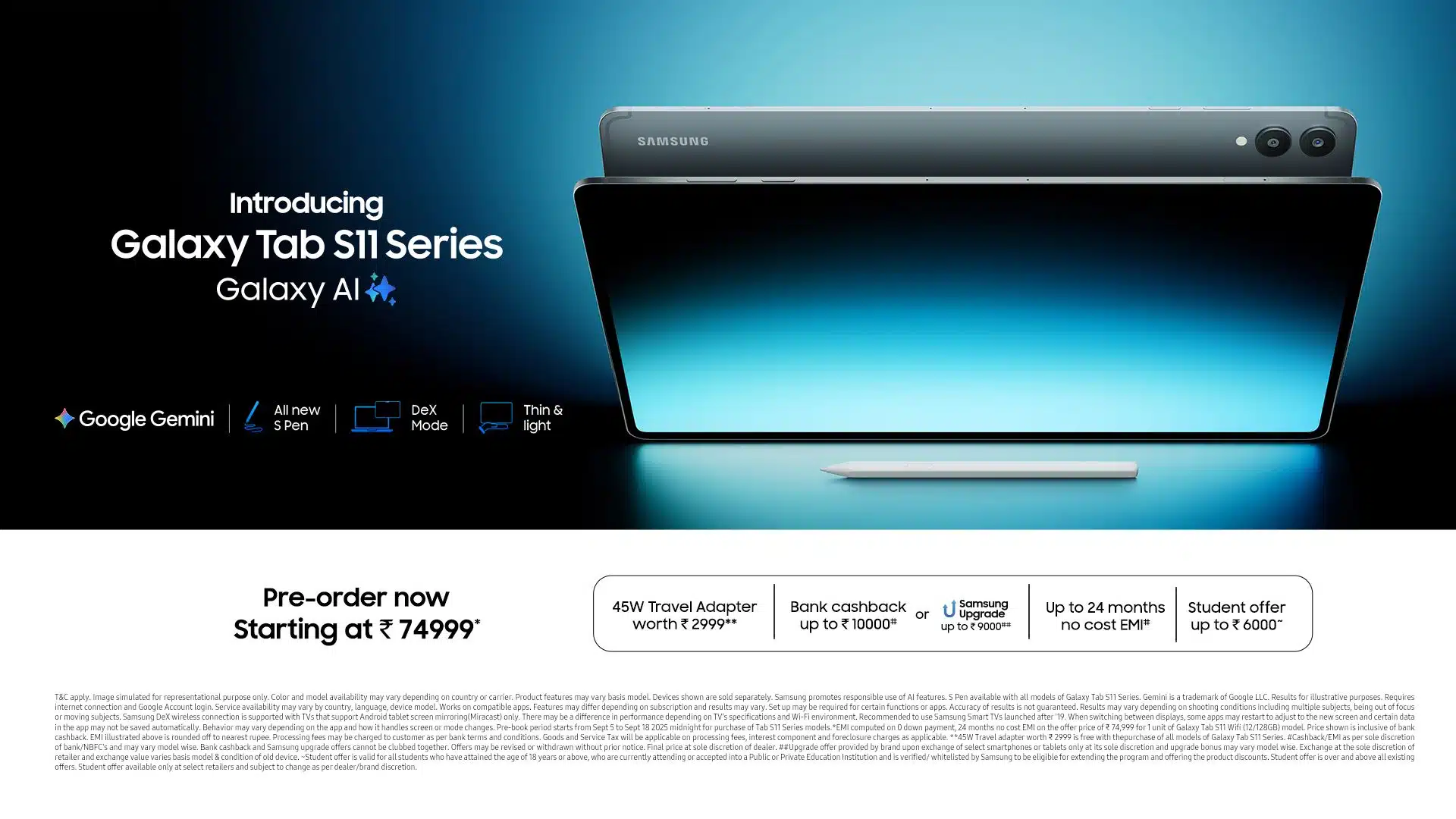 Samsung Galaxy Tab S11 Series Arrives in India, Price Starts at INR 74,999