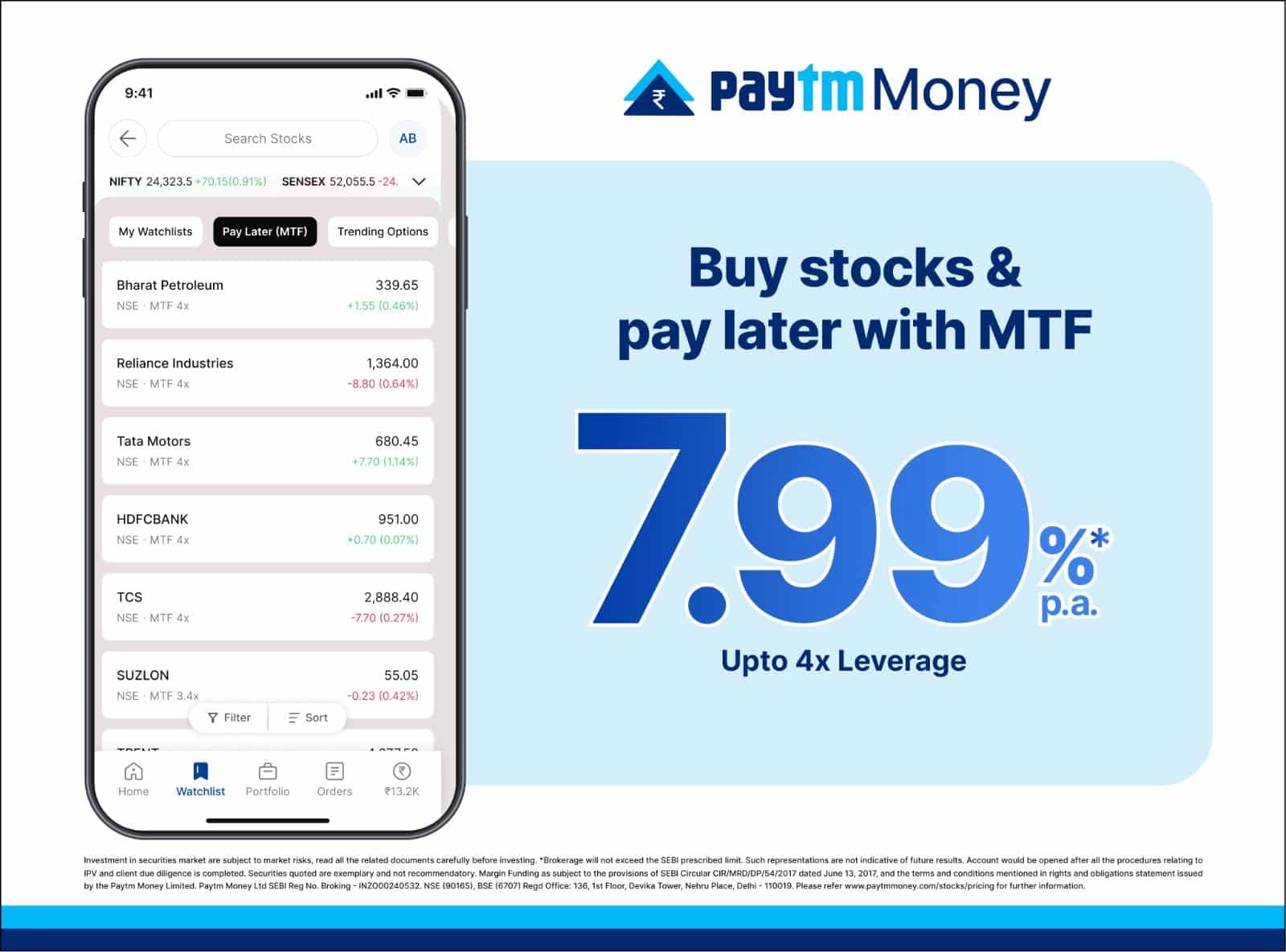 Paytm Money Lower Margin