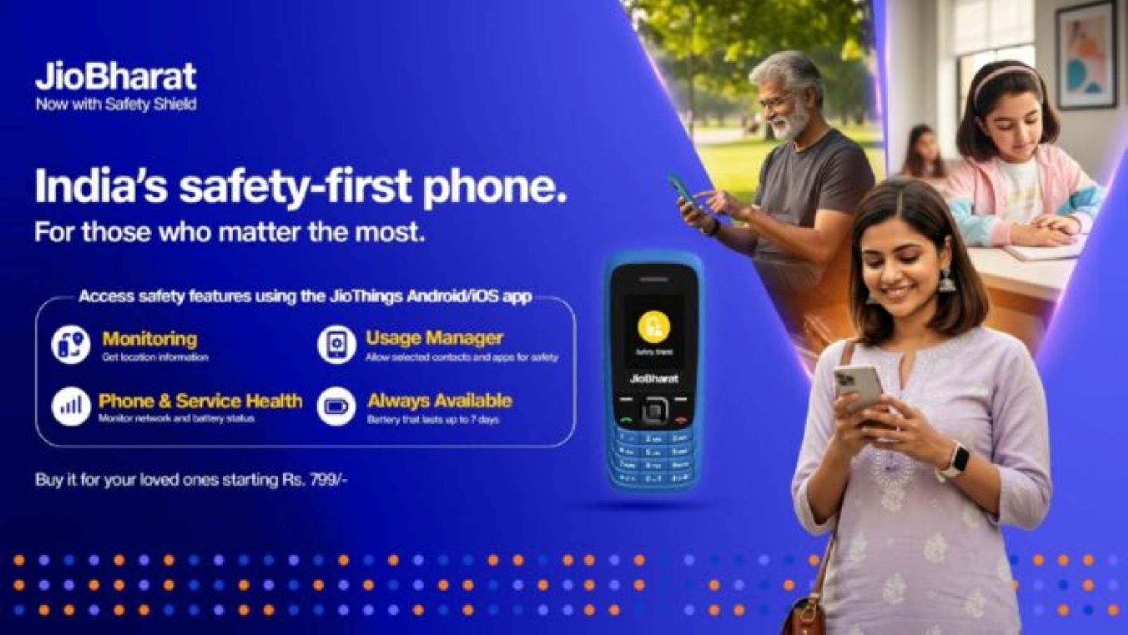 Reliance Jio Introduces New JioBharat Phones with Added Safety Functions