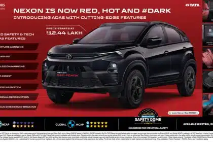 Tata Nexon Tops Sales Charts, Adds ADAS Safety Tech and Exclusive Red #DARK Edition