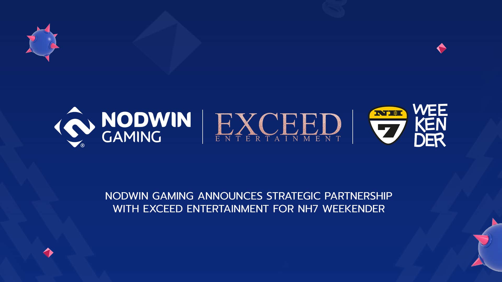 NODWIN Gaming and Exceed Entertainment Partner to Boost NH7 Weekender's Commercial Reach