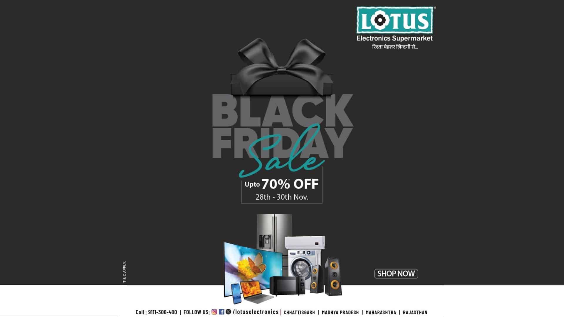 Lotus Electronics Announces Its Biggest Black Friday Sale With Discounts Up to 70 Percent