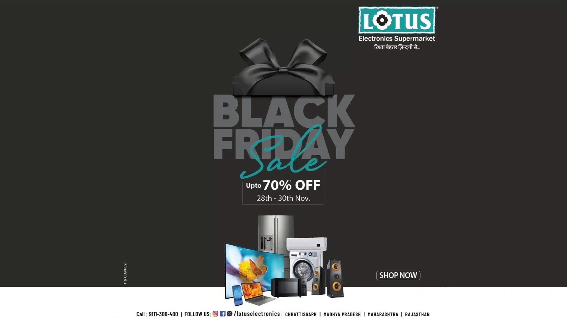 Lotus Electronics Announces Its Biggest Black Friday Sale With Discounts Up to 70 Percent