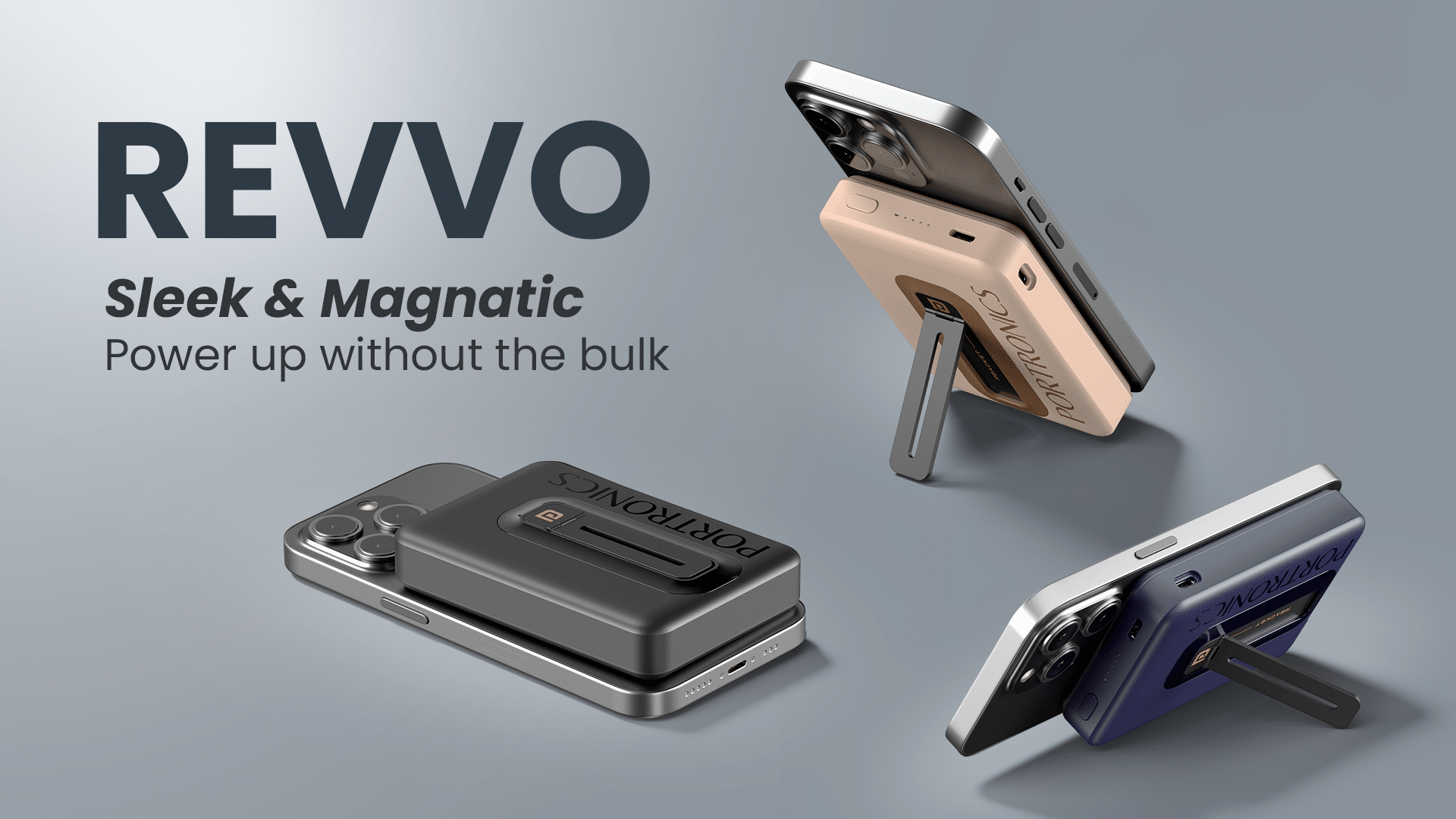 Portronics Launches Revvo Magnetic Power Bank with Built-in Cable for Se