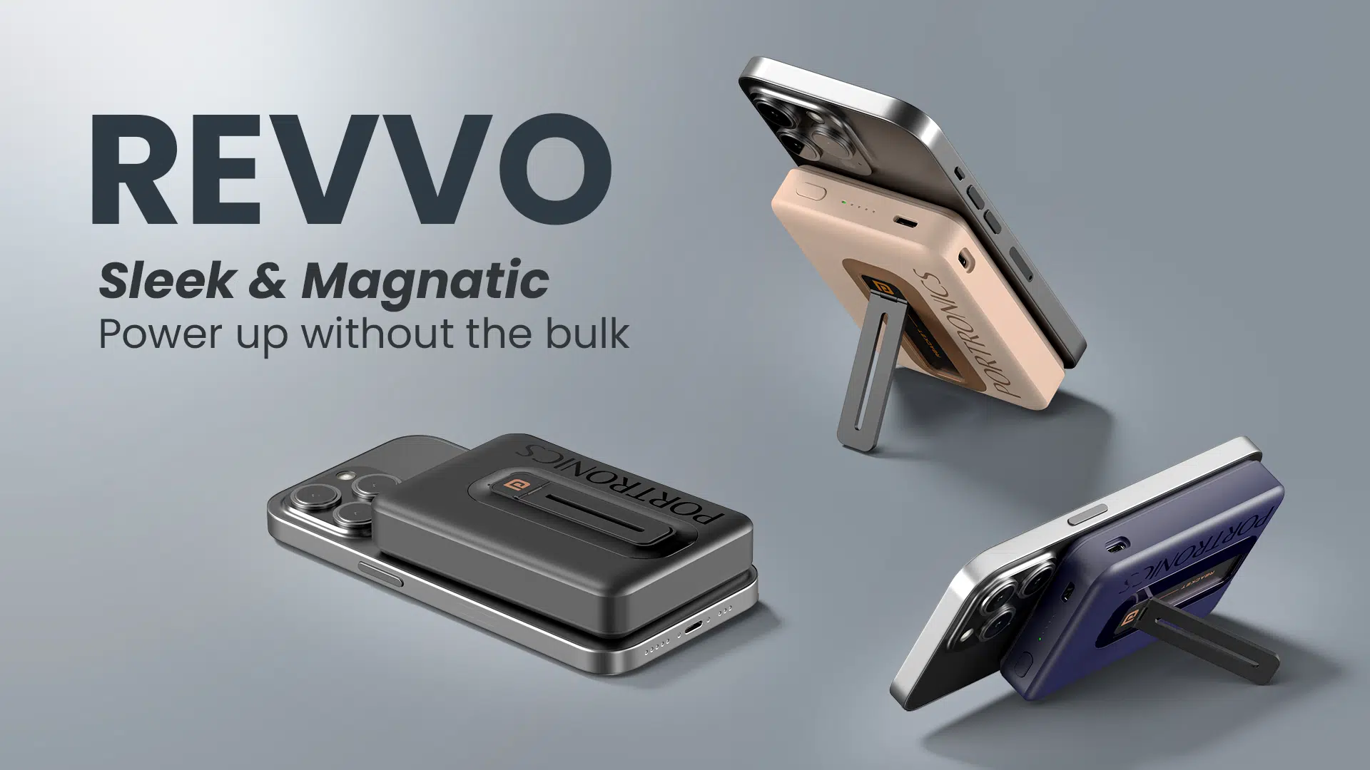 Portronics Launches Revvo Magnetic Power Bank with Built-in Cable for Se