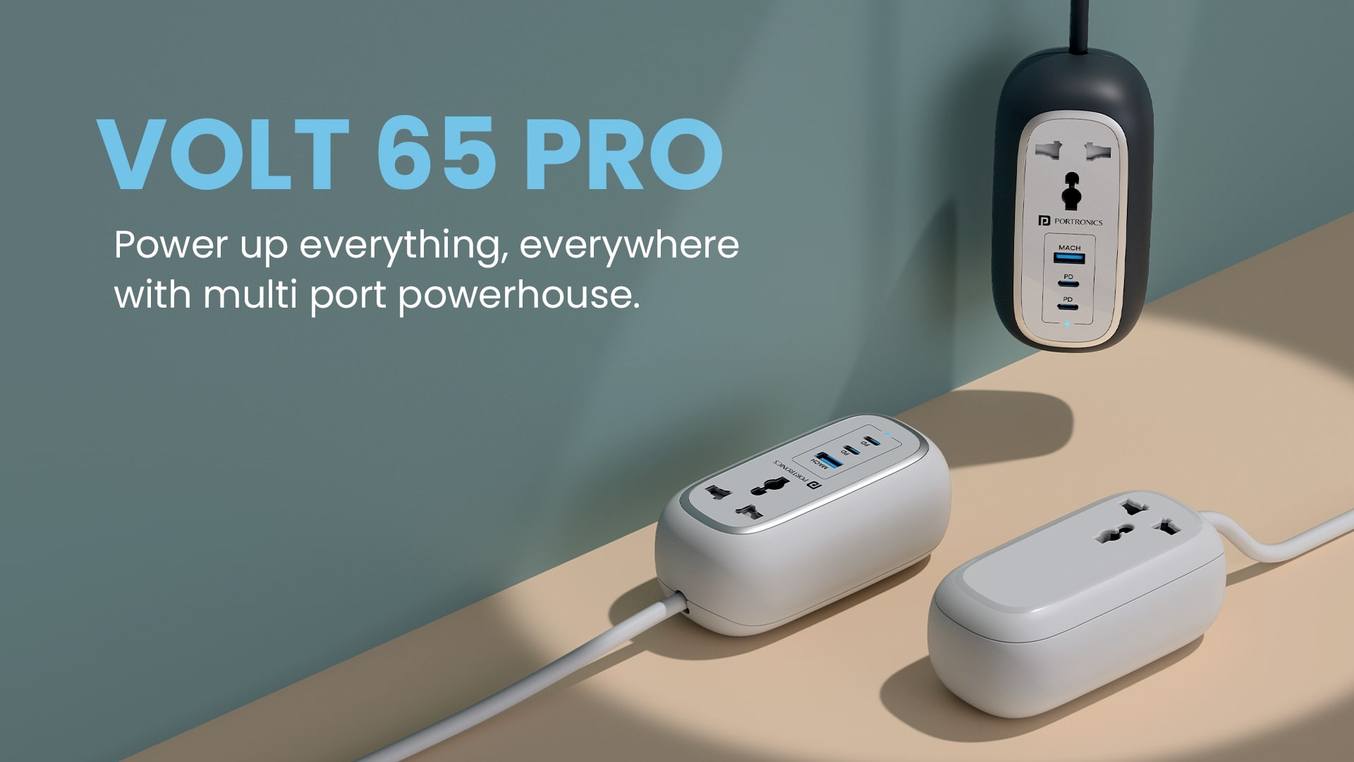 Portronics Volt 65 Pro offers 67W charging and AC sockets in one hub