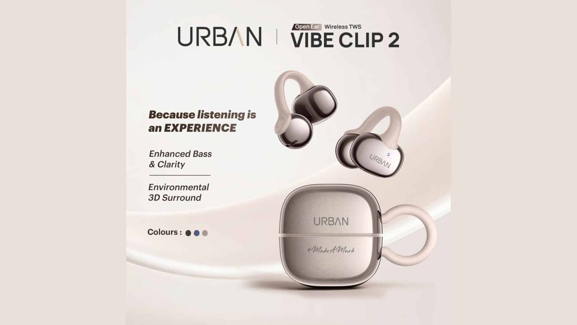 URBAN Vibe Clip 2 Open-Ear Wireless Earbuds Launched in India