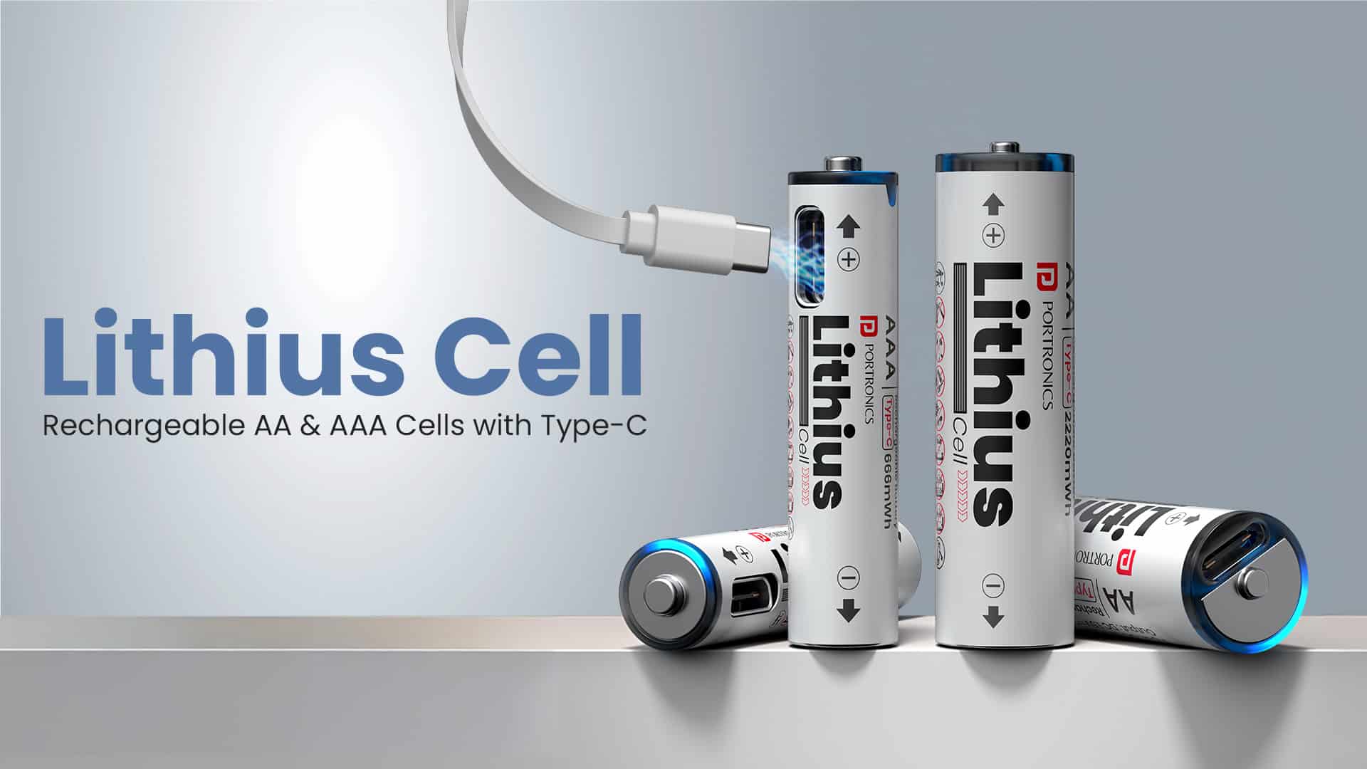 Portronics Launches Lithius Cell Rechargeable Lithium-ion Batteries in AA & AAA Variants