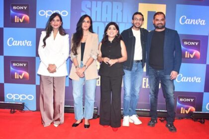 R–L Goldee Patnaik, Head of Communications, OPPO India; Ritesh Agarwal, Founder, OYO Rooms; Shaily Mehrotra, CEO, Fixderma India; Shubhika Jain, India Brand Lead, Canva; Ranjana Mangla, Head of Ad Revenue, Sonyliv