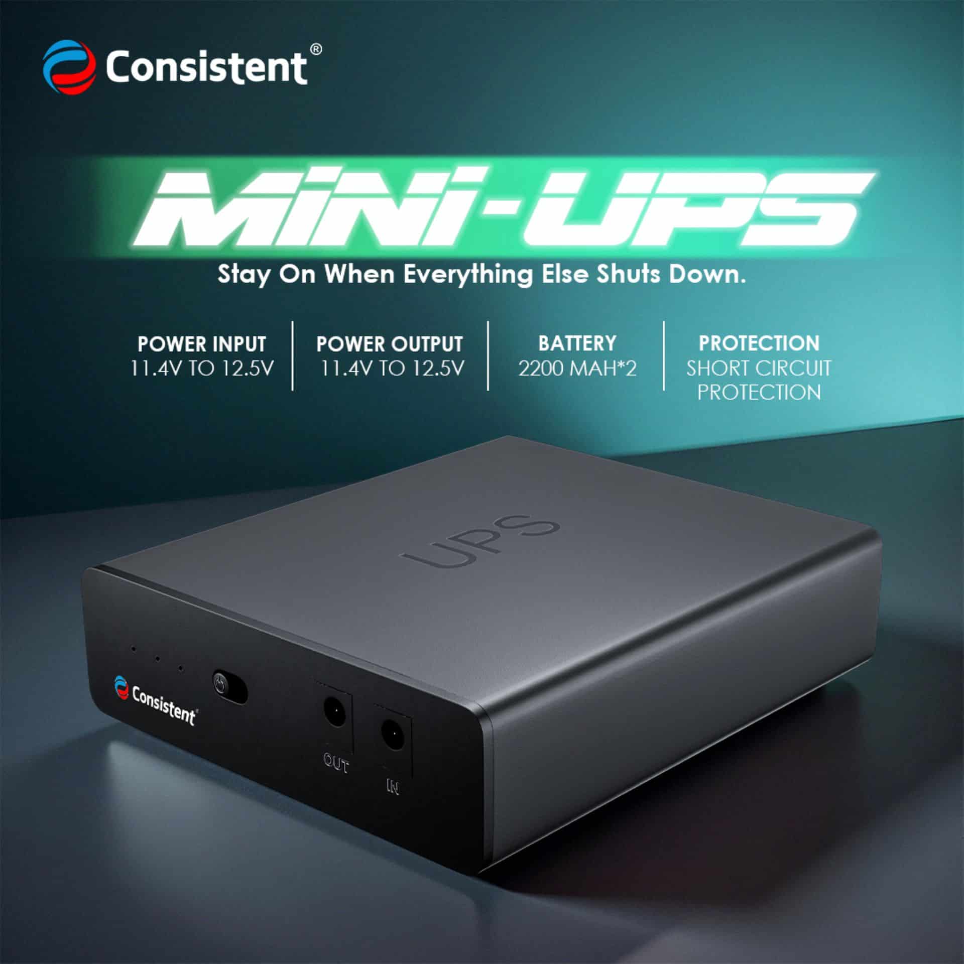 Consistent Infosystems Launches 2200mAh MINI-UPS for Uninterrupted Router Power