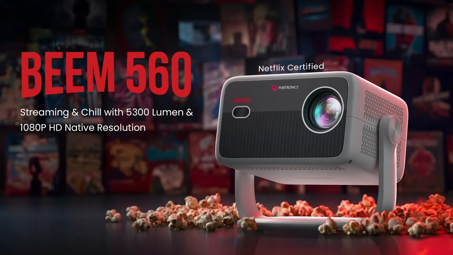 Portronics launches Beem 560 Smart LED Projector with Netflix certification in India