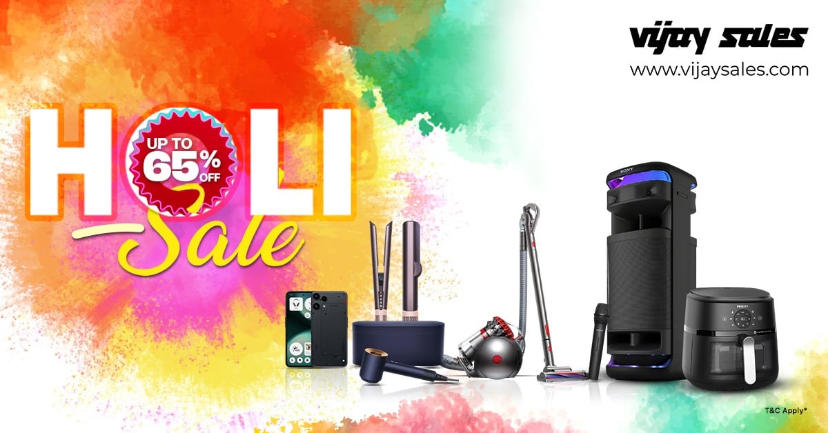 Vijay Sales Starts Holi 2026 Sale with Discounts on Electronics and Appliances