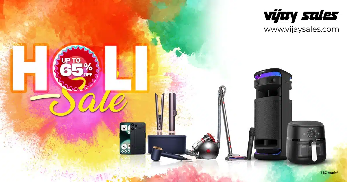 Vijay Sales Starts Holi 2026 Sale with Discounts on Electronics and Appliances