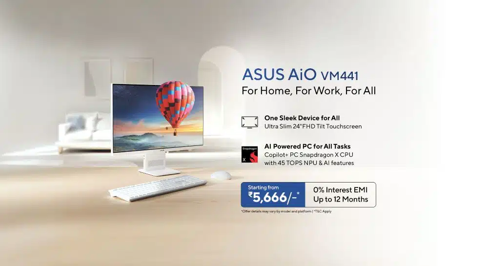 ASUS launches VM441 AiO with Snapdragon X chip