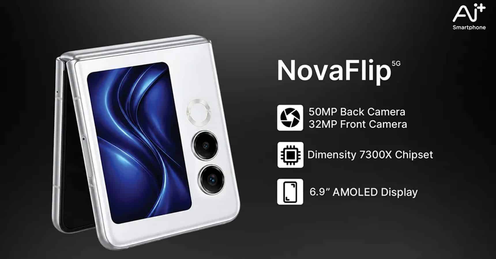 Ai+ NovaFlip 5G brings foldable technology to India under 30000 rupees