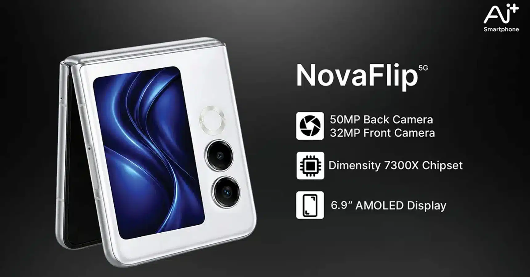 Ai+ NovaFlip 5G brings foldable technology to India under 30000 rupees