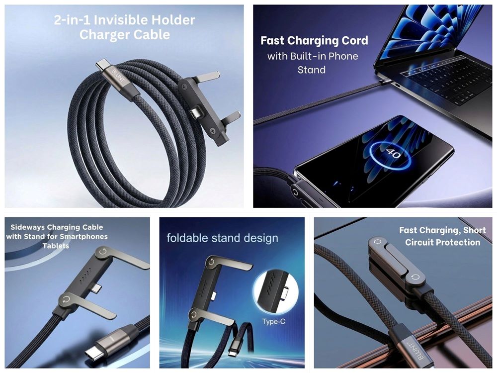Blunt launches VOLT X 240W USB-C cable with integrated phone stand 2 Blunt launches VOLT X 240W USB-C cable