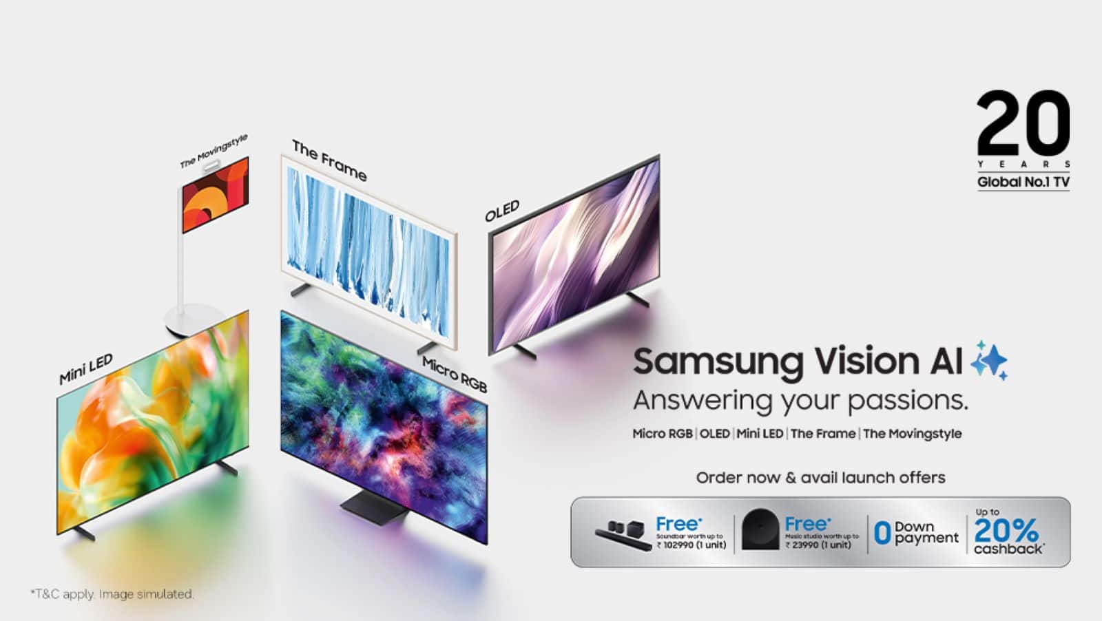 Samsung launches 2026 Vision AI TV lineup in India with 72 new models