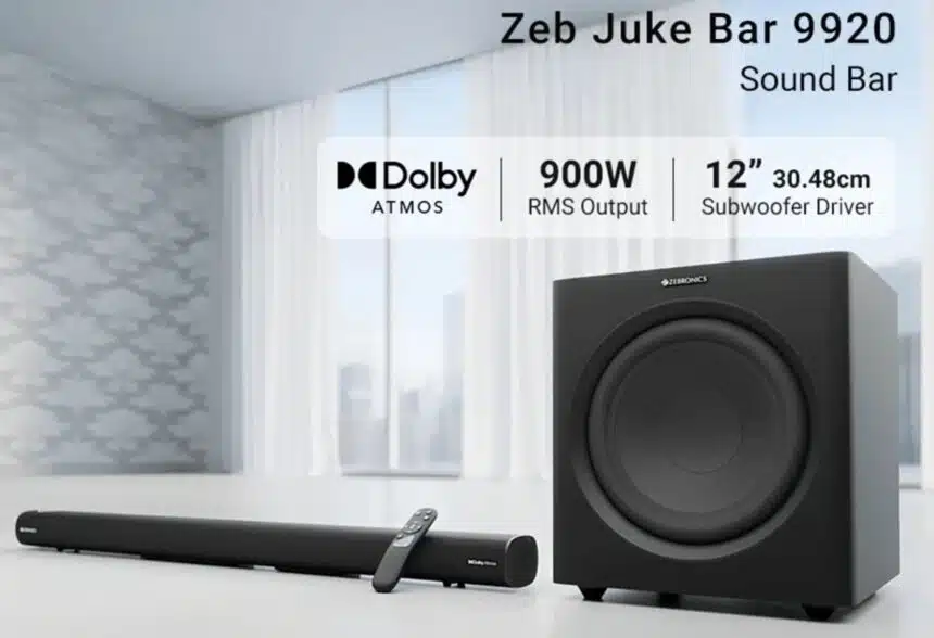 Zebronics launches Juke Bar 9920 soundbar with 900W output and Dolby Atmos