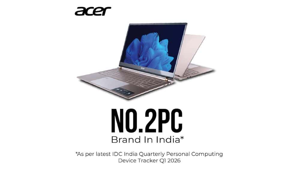 Acer secures second spot in Indian PC market