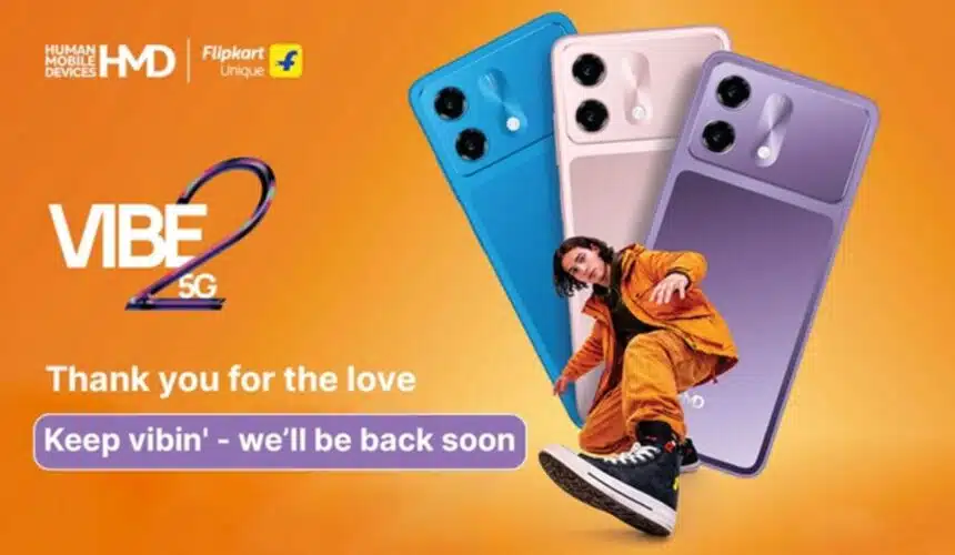 HMD Vibe 2 5G top variant returns to Flipkart for sale tomorrow at INR 14,999