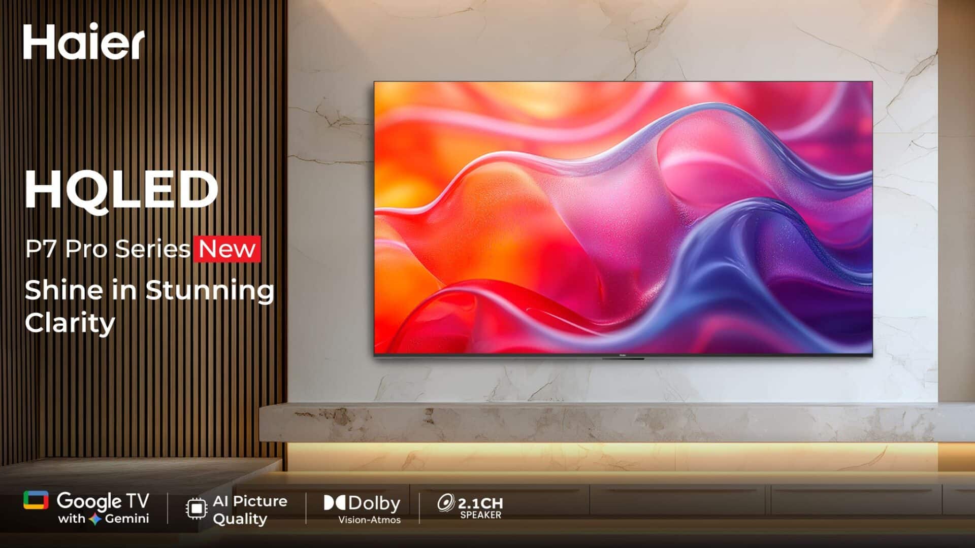 Haier India Launches P7 Pro Smart TV Series With Built In Subwoofer And Gemini AI 1 Haier India Launches P7 Pro Smart TV Series With Built In Subwoofer And Gemini AI