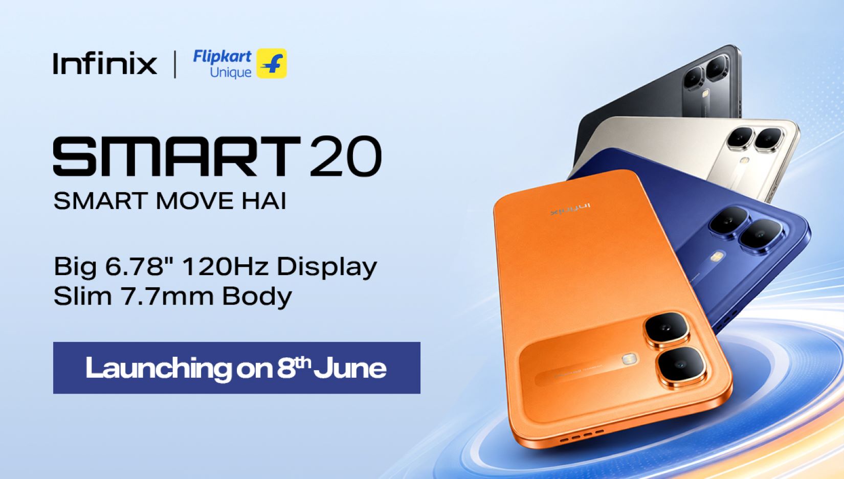 Infinix Launches Smart 20 Smartphone with 120Hz Display in India on June 8