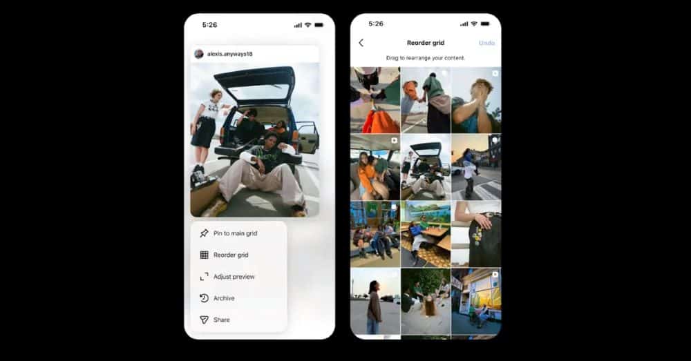 Instagram Adds Reorder Grid Feature for Profile Customisation