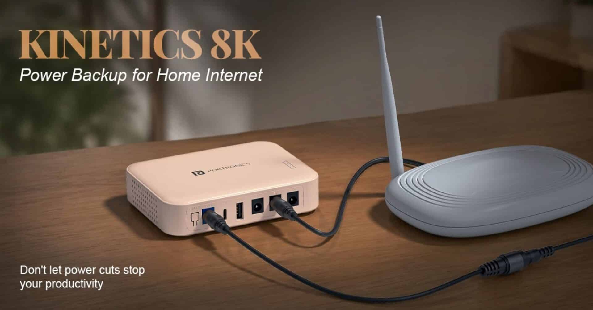 Portronics Kinetics 8K Mini UPS Launched in India to Keep Wi-Fi Routers Running During Power Cuts