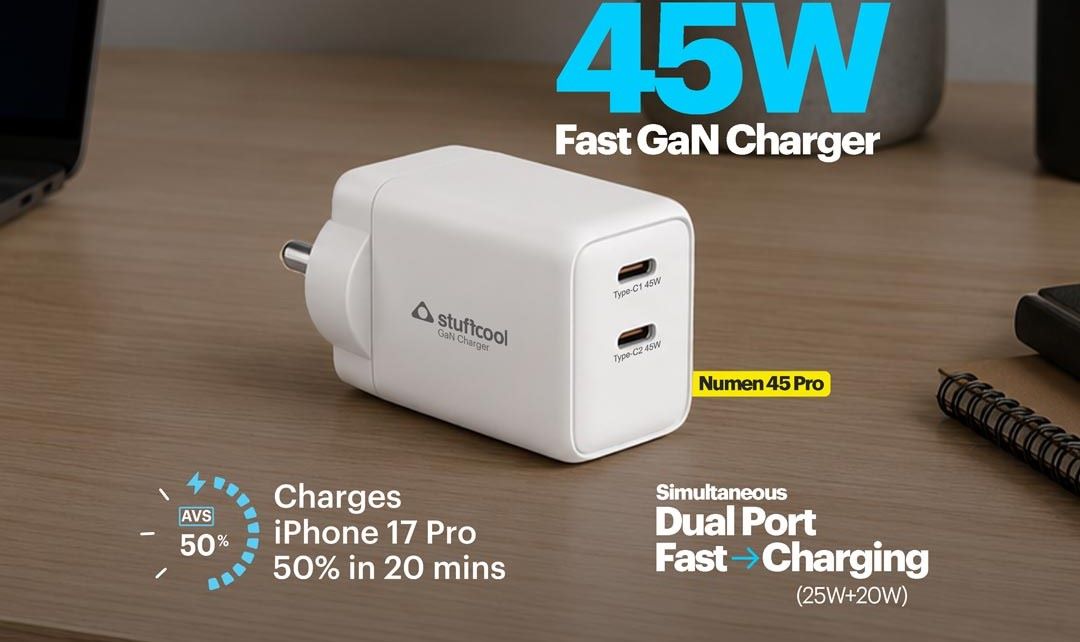 Stuffcool launches Numen 45 and Numen 45 Pro GaN chargers in India 2 Stuffcool launches Numen 45 and Numen 45 Pro