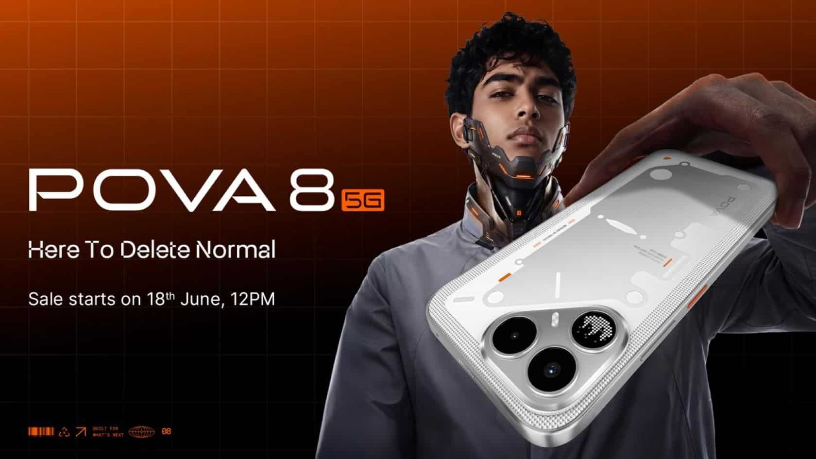 TECNO Mobile India Announces POVA 8 5G with 8000mAh Battery and Interactive Rear Lighting