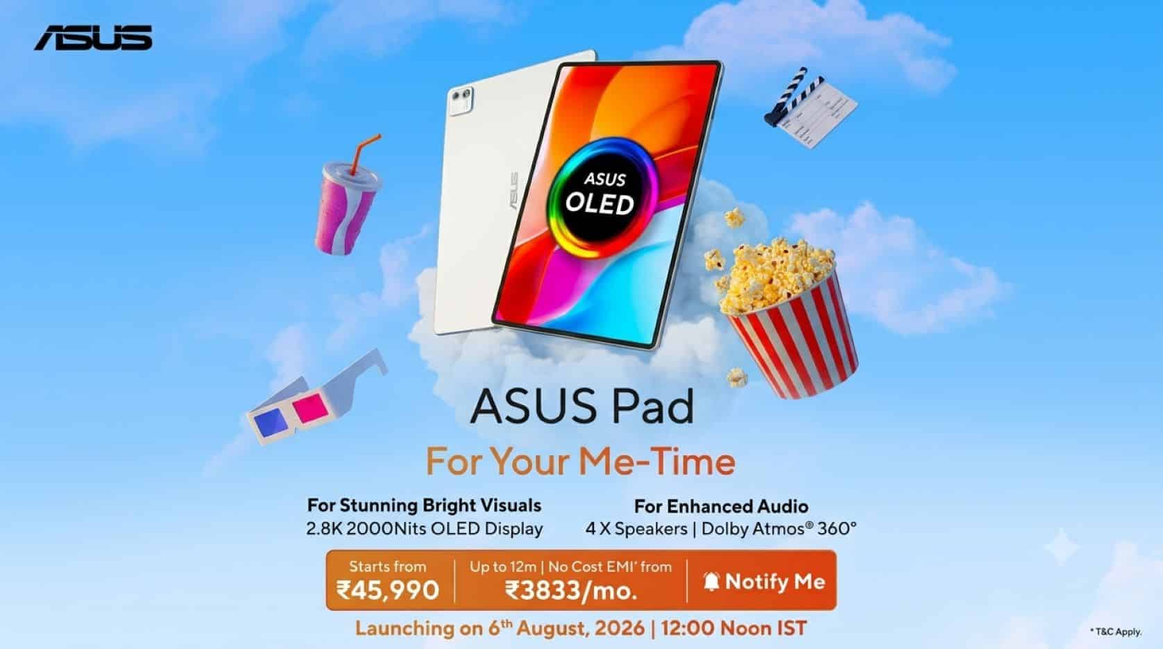 ASUS Pad Launches in India with 2.8K OLED Display Starting at Rs 45,990