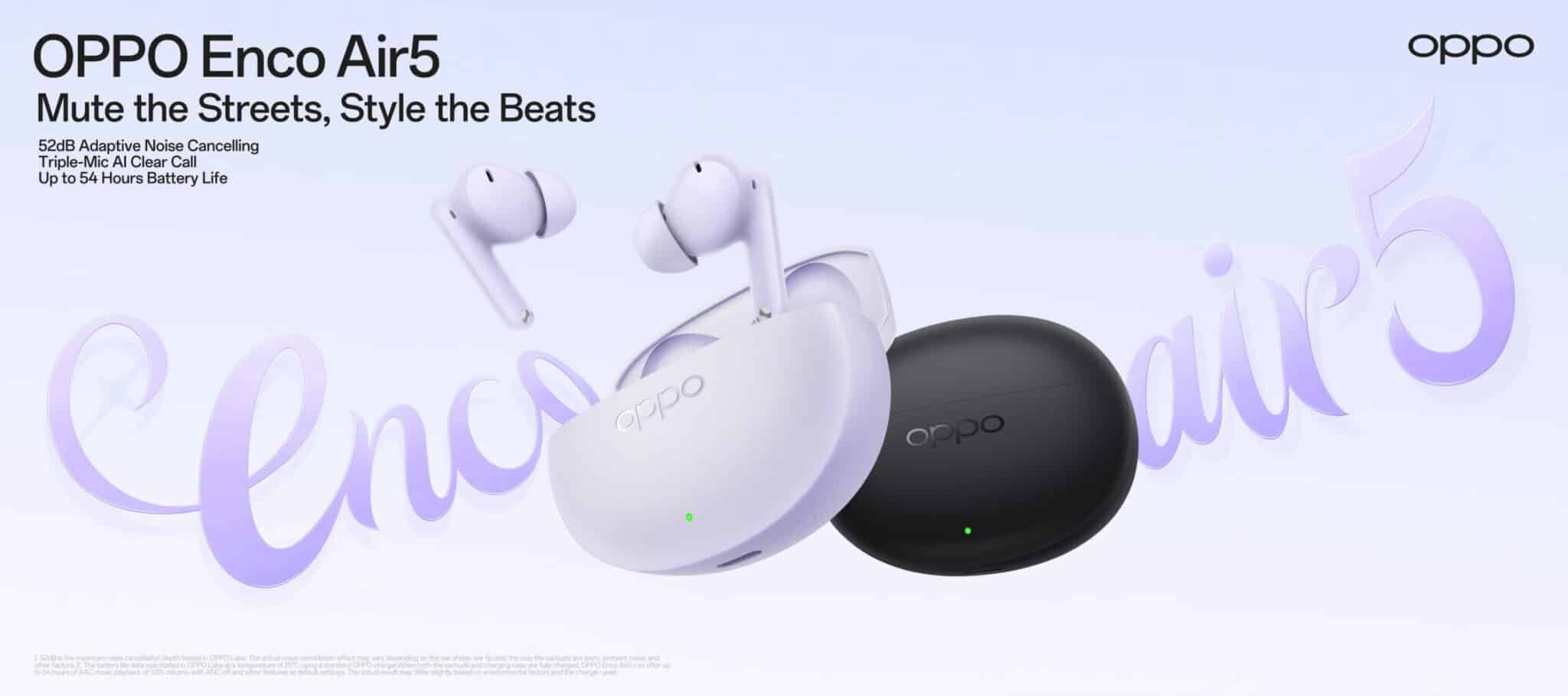 OPPO launches Enco Air5 wireless earbuds with active noise cancellation in India