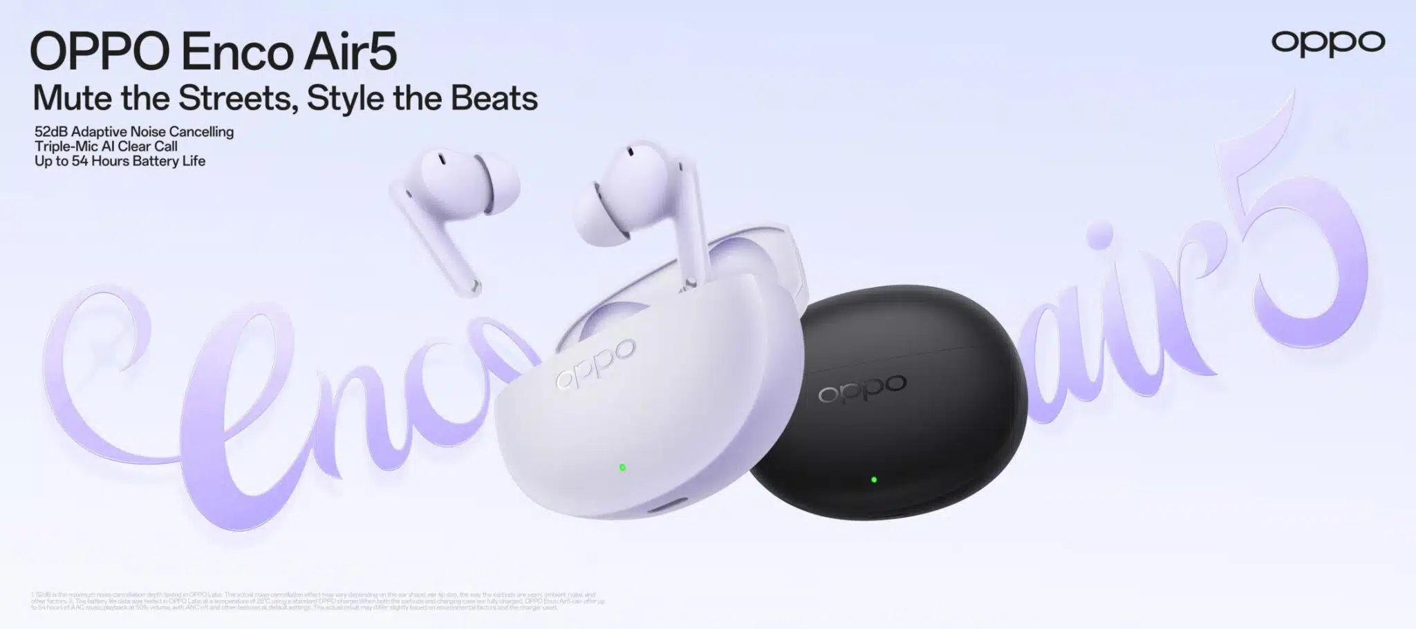 OPPO launches Enco Air5 wireless earbuds with active noise cancellation in India
