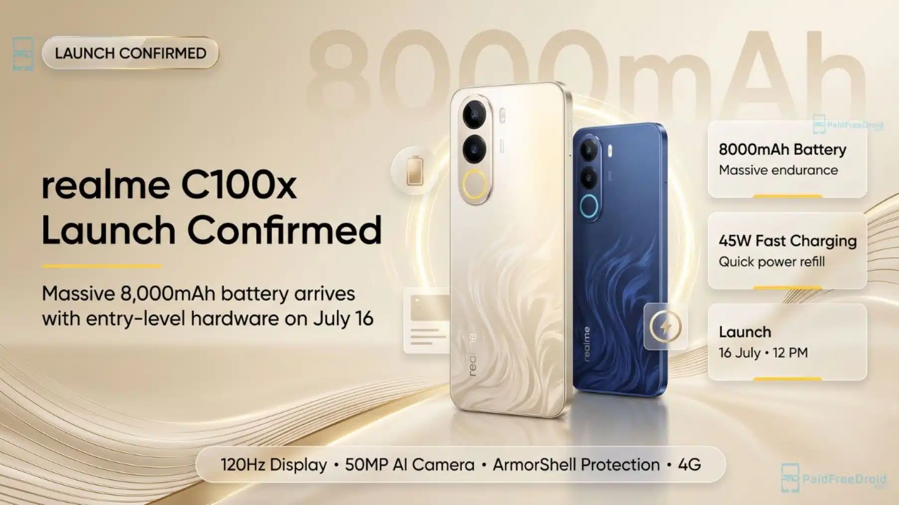 realme launches C100x 4G with massive 8000mAh battery in India 1 realme launches C100x 4G with massive 8000mAh battery in India