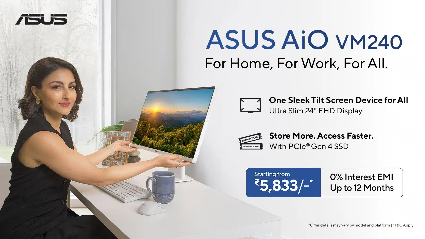ASUS Introduces VM240 AiO Desktop and New Computing Accessories in India