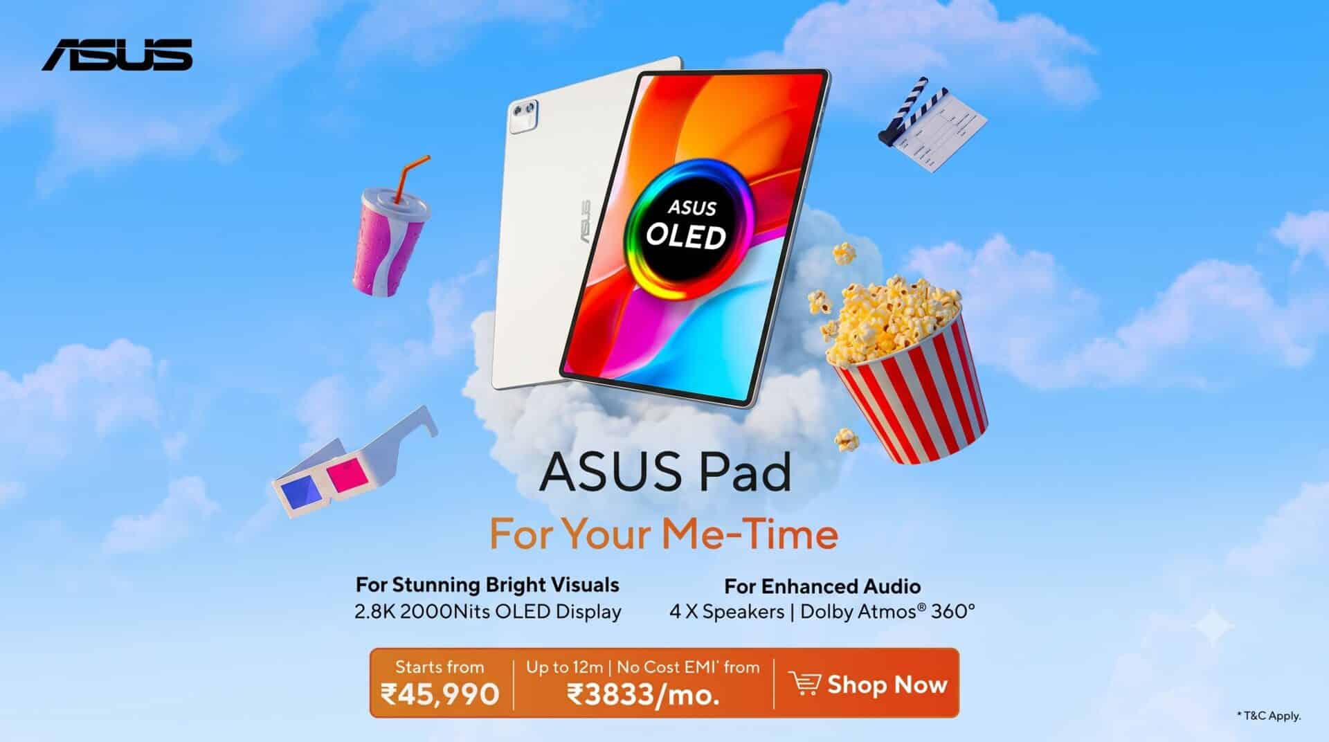ASUS Launches Pad Tablet in India Featuring 2.8K Dual Layer OLED Display at Starting Price of INR 45990