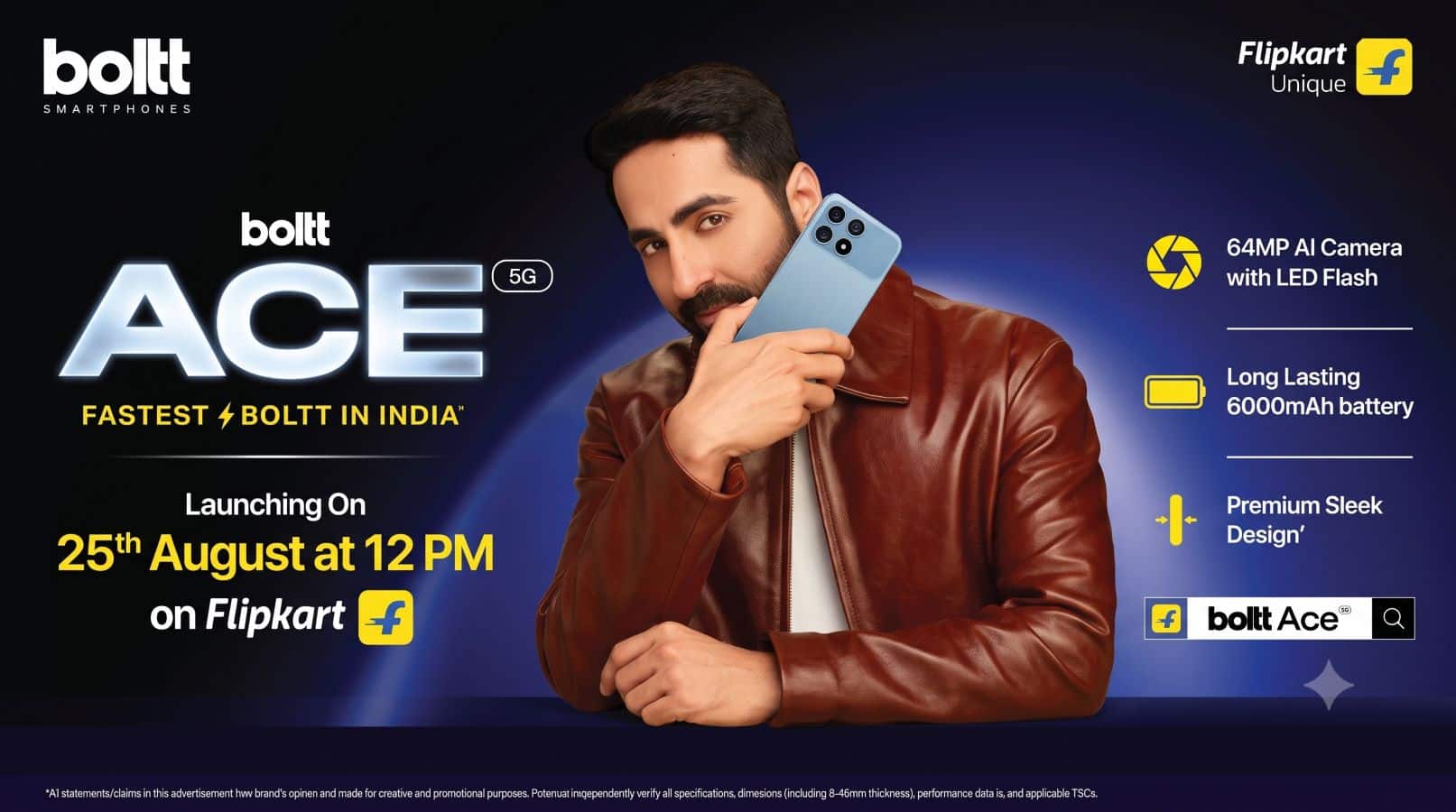 Boltt Signs Ayushmann Khurrana as Brand Ambassador Ahead of Ace 5G and Evo Smartphone Launch on Flipkart