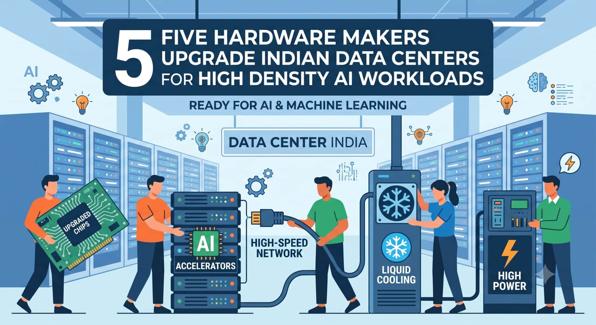 Five Hardware Makers Upgrade Indian Data Centers for High Density AI Workloads