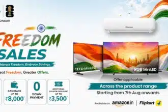 Hisense India and Toshiba TV Announce Up to 40 Percent Discount for Freedom Sales