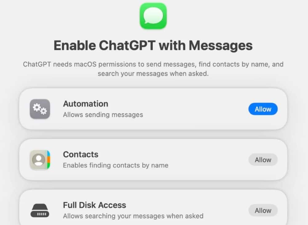 OpenAI launches Apple Messages plugin for ChatGPT