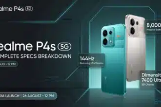 Realme P4s 5G Launches in India on August 26 With 8000mAh Battery and Dimensity 7400 Ultra Chip