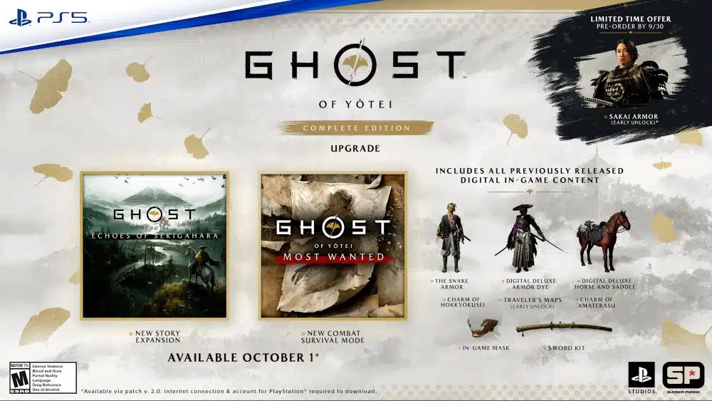 Sony Announces Ghost of Yōtei Complete Edition Coming to PS5 on October 1 2 Sony Announces Ghost of Yōtei Complete Edition
